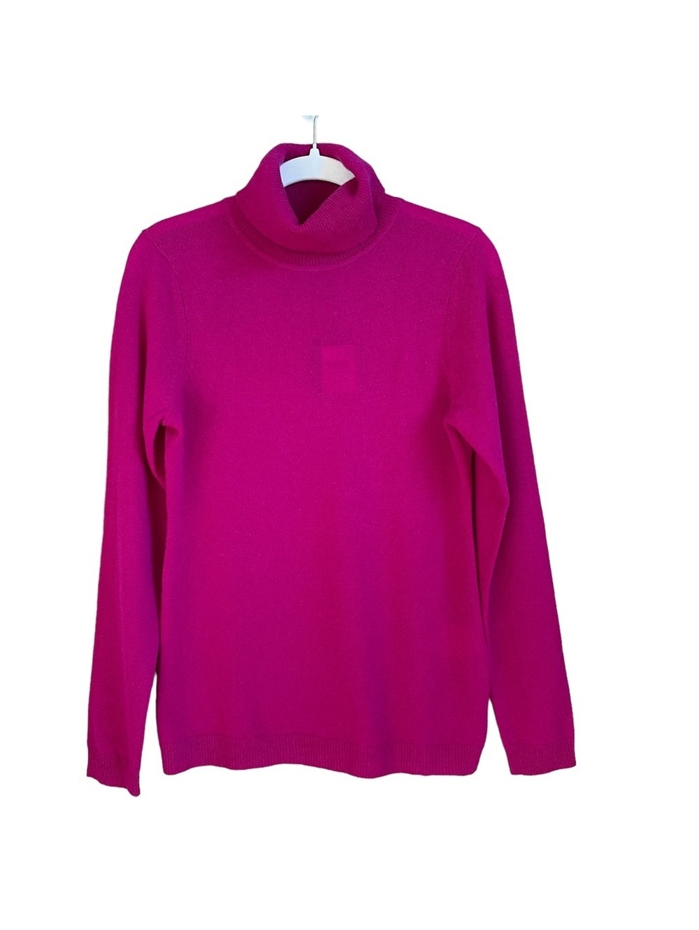 Charter Club 100% Cashmere Fuchsia Flirt Turtleneck Sweater Size Small Luxury